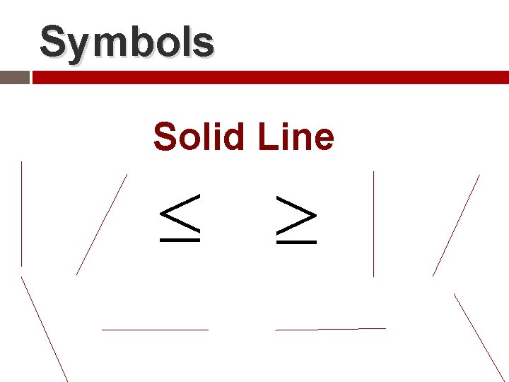 Symbols Solid Line 