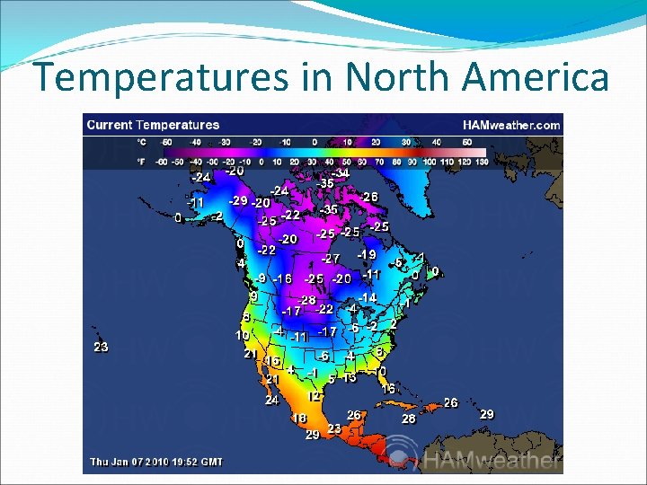 Temperatures in North America 