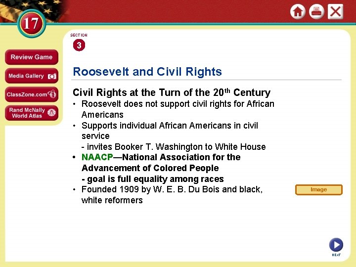 SECTION 3 Roosevelt and Civil Rights at the Turn of the 20 th Century