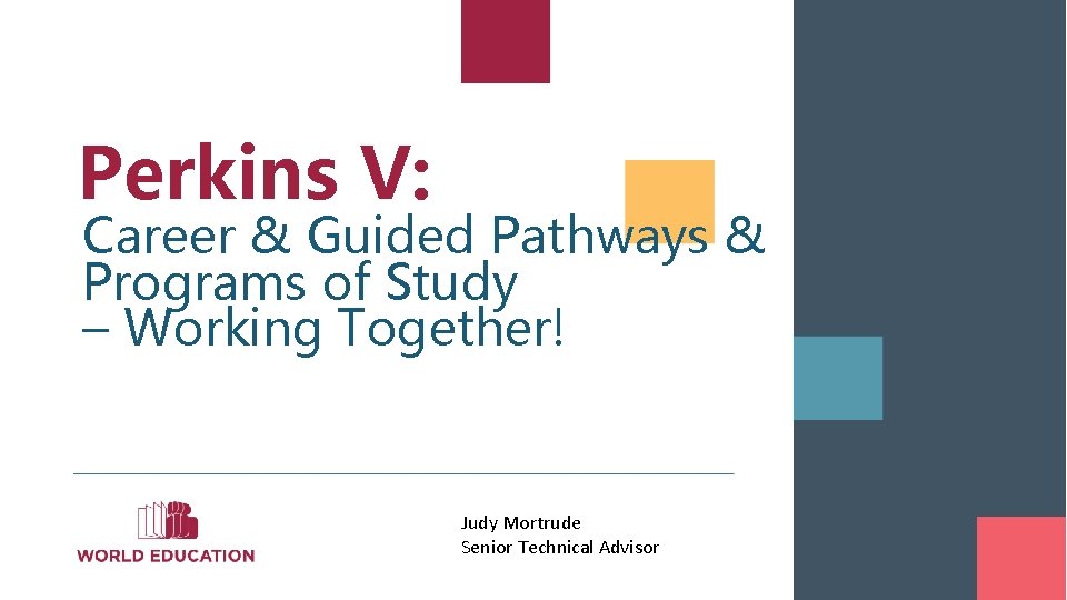 Sharing Our V: Stories: Perkins Career & Guided Pathways & Programs of Study –