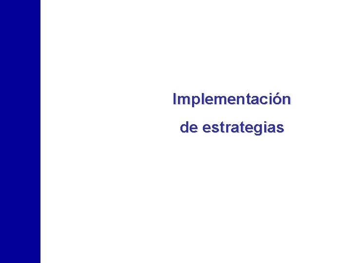 Implementación de estrategias 