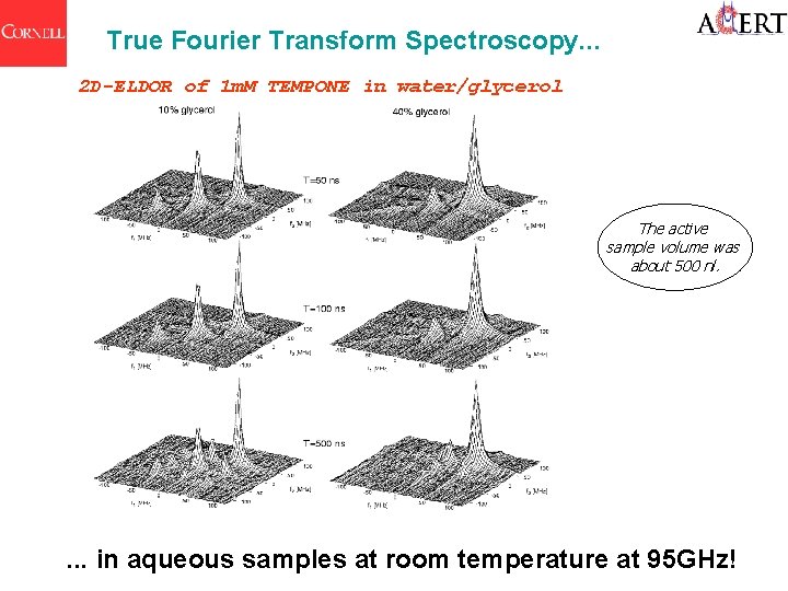True Fourier Transform Spectroscopy. . . 2 D-ELDOR of 1 m. M TEMPONE in