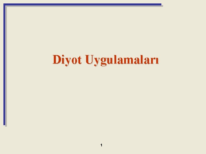 Diyot Uygulamaları 1 