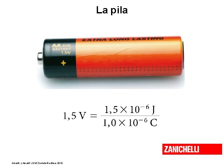 La pila Amaldi, L’Amaldi 2. 0 © Zanichelli editore 2010 