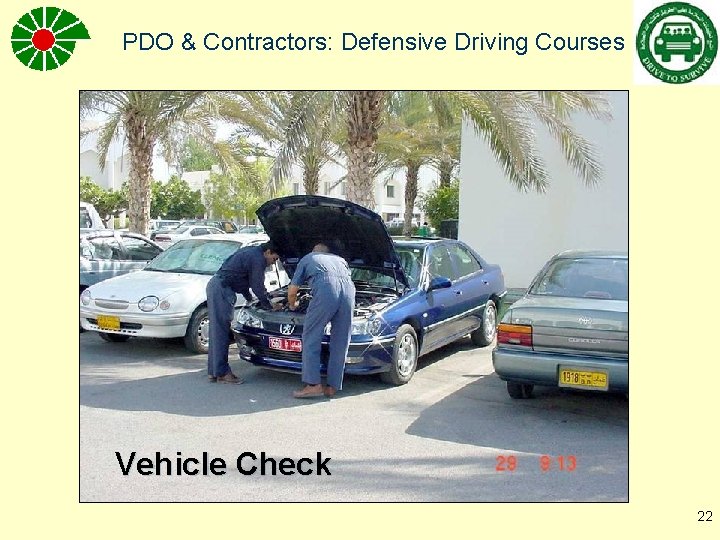 PDO & Contractors: Defensive Driving Courses Vehicle Check 22 