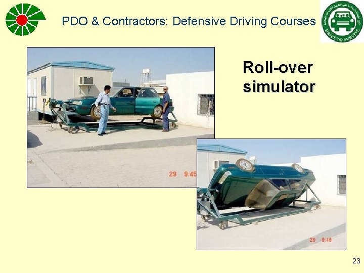 PDO & Contractors: Defensive Driving Courses Roll-over simulator 23 