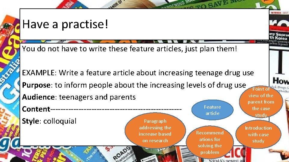 Year 7 Feature Article Example Feature Articles This lesson will teach you the