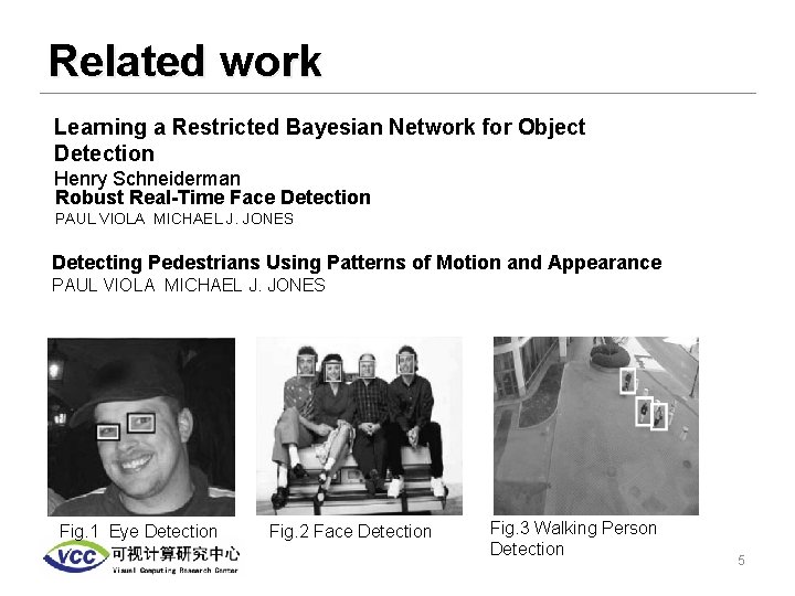 Related work Learning a Restricted Bayesian Network for Object Detection Henry Schneiderman Robust Real-Time