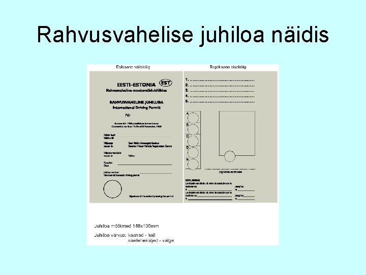 Rahvusvahelise juhiloa näidis 