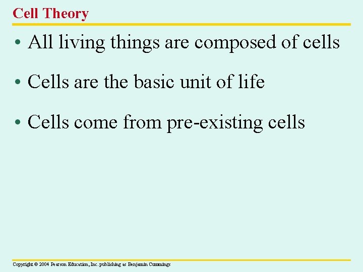 Cell Theory • All living things are composed of cells • Cells are the