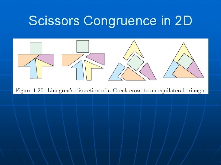 Scissors Congruence in 2 D 