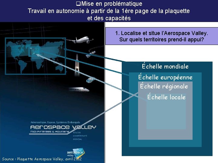 q. Mise en problématique Travail en autonomie à partir de la 1ère page de