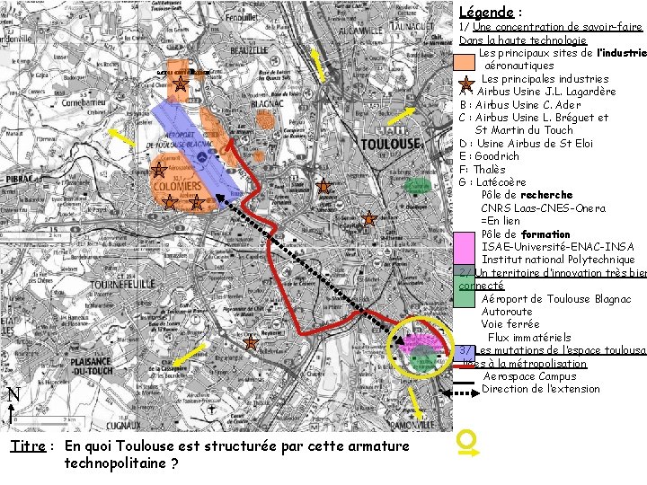 Légende : aeroconstellation A B D C E G F N Titre : En