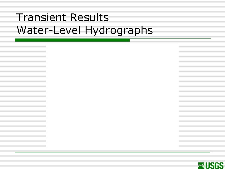 Transient Results Water-Level Hydrographs 