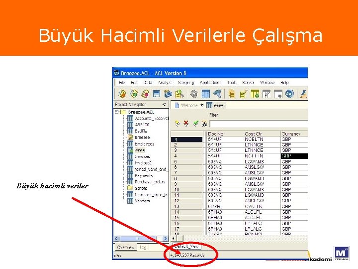 Büyük Hacimli Verilerle Çalışma Büyük hacimli veriler 