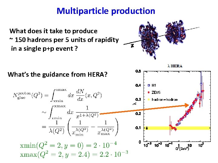 Multiparticle production What does it take to produce ~ 150 hadrons per 5 units Multiparticle production What does it take to produce ~ 150 hadrons per 5 units