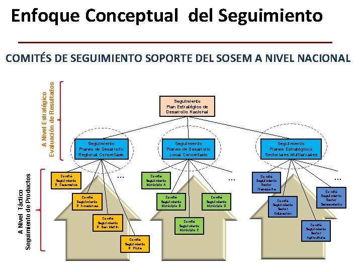 Enfoque Conceptual del Seguimiento A Nivel Táctico Seguimiento de Productos A Nivel Estratégico Evaluación