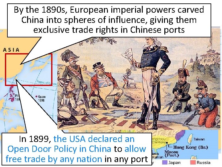 By the 1890 s, U. S. European imperial powers carved Imperialism: CHINA China into