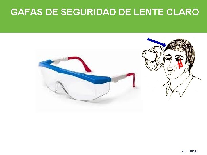 GAFAS DE SEGURIDAD DE LENTE CLARO ARP SURA 