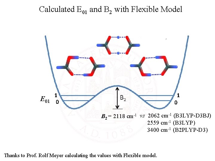 Calculated E 01 and B 2 with Flexible Model 1 1 0 E 01