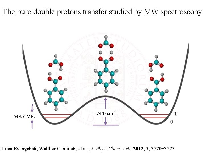 The pure double protons transfer studied by MW spectroscopy 548. 7 MHz 2442 cm-1