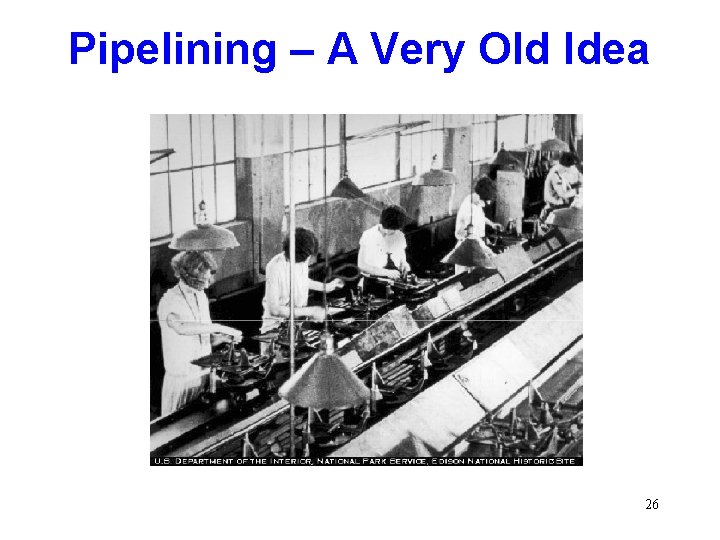 Pipelining – A Very Old Idea 26 