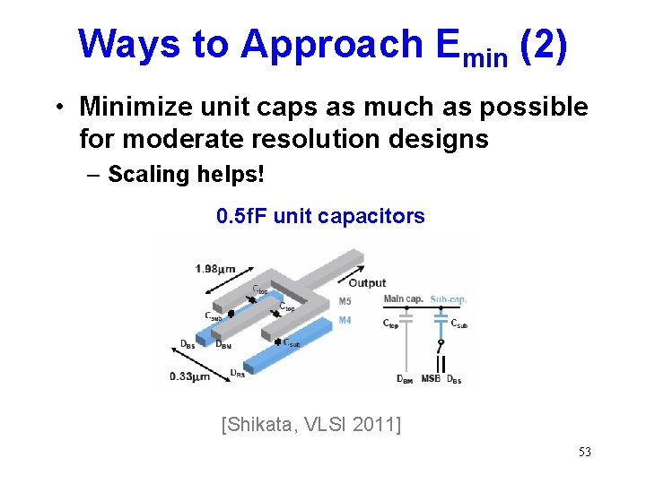 Ways to Approach Emin (2) • Minimize unit caps as much as possible for