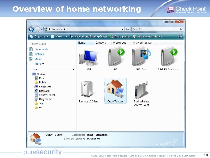 Overview of home networking © 2003 -2007 Check Point Software Technologies Ltd. All rights Overview of home networking © 2003 -2007 Check Point Software Technologies Ltd. All rights