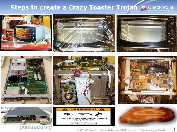 Steps to create a Crazy Toaster Trojan © 2003 -2007 Check Point Software Technologies Steps to create a Crazy Toaster Trojan © 2003 -2007 Check Point Software Technologies