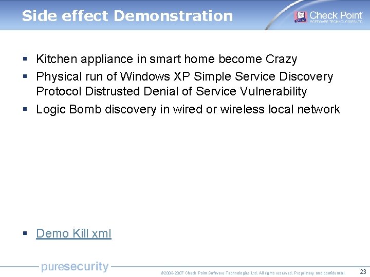 Side effect Demonstration § Kitchen appliance in smart home become Crazy § Physical run Side effect Demonstration § Kitchen appliance in smart home become Crazy § Physical run