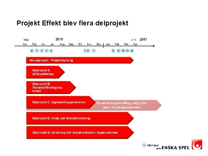 Projekt Effekt blev flera delprojekt 