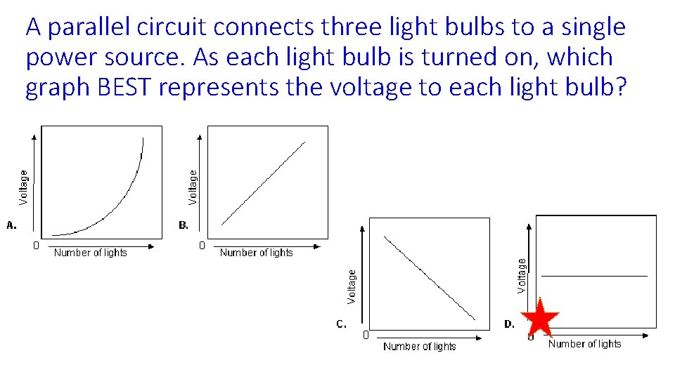 A parallel circuit connects three light bulbs to a single power source. As each