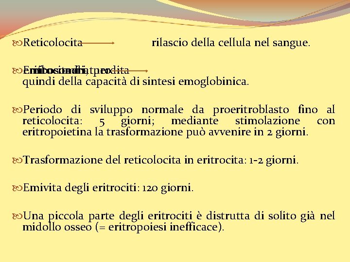  Reticolocita rilascio della cellula nel sangue. Eritrocita maturo e mitocondri, ribosomi di perdita