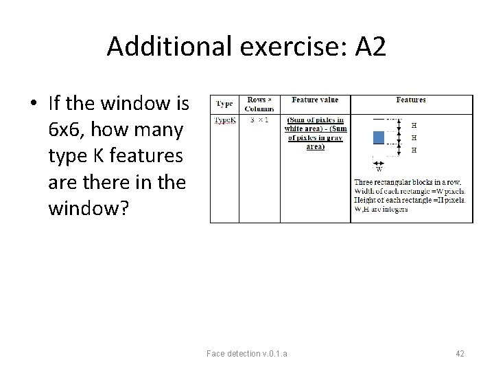 Additional exercise: A 2 • If the window is 6 x 6, how many