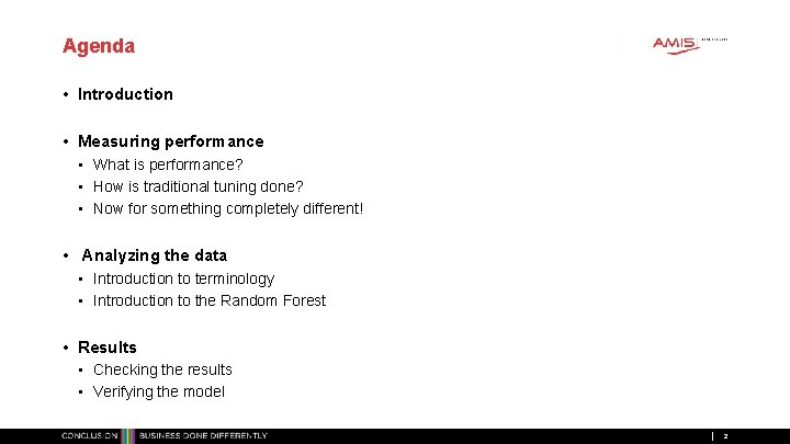 Agenda • Introduction • Measuring performance • What is performance? • How is traditional