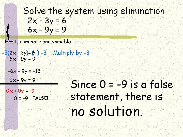 When Both Linear Equations Of A System Are