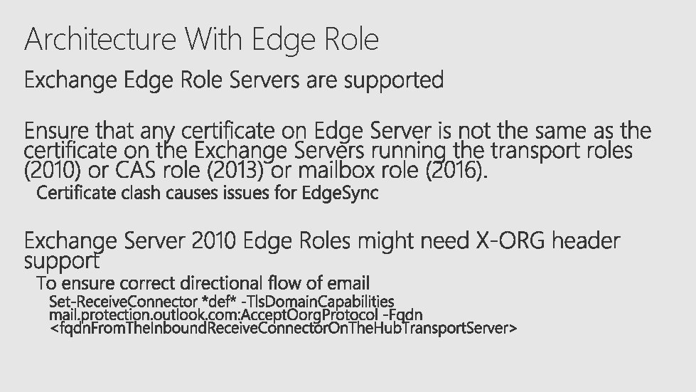 Architecture With Edge Role 