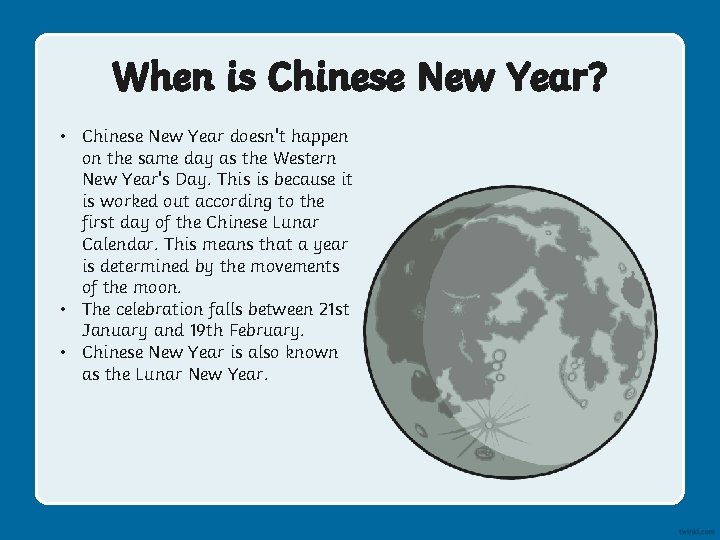When is Chinese New Year? • Chinese New Year doesn't happen on the same When is Chinese New Year? • Chinese New Year doesn't happen on the same