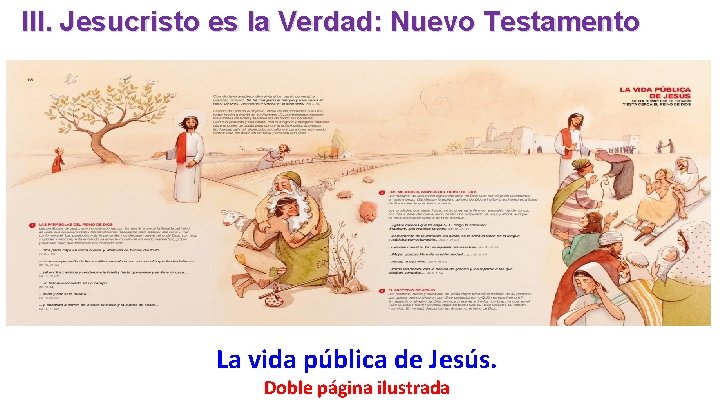 III. Jesucristo es la Verdad: Nuevo Testamento La vida pública de Jesús. Doble página