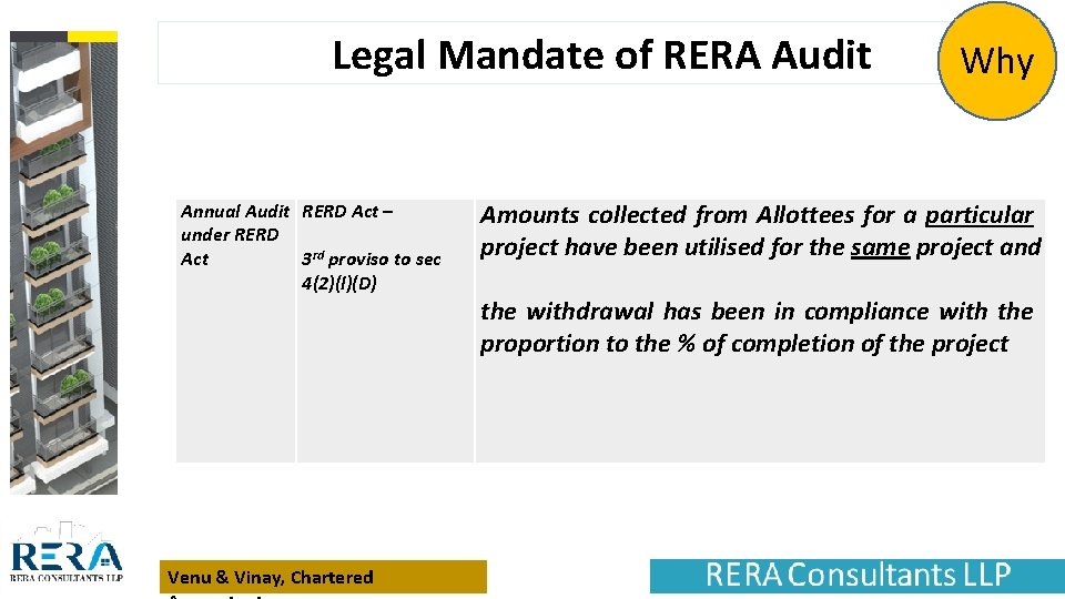 Legal Mandate of RERA Audit Annual Audit RERD Act – under RERD Act 3