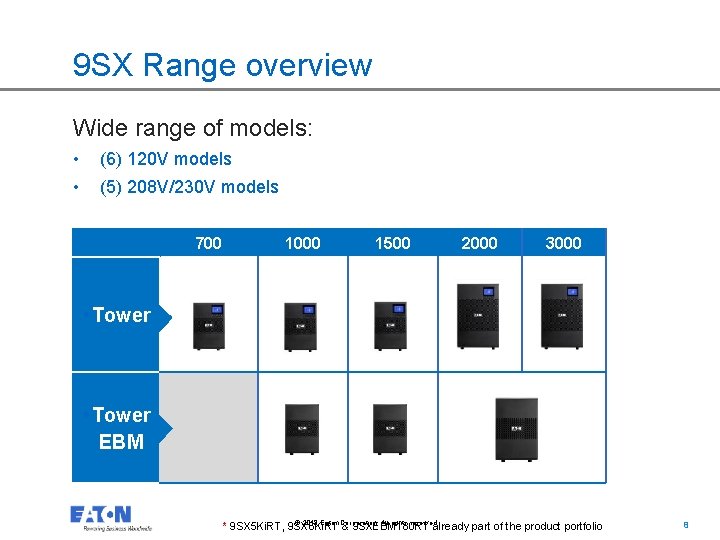 9 SX Range overview Wide range of models: • (6) 120 V models •