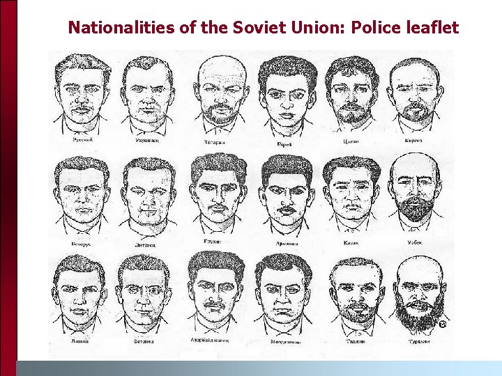 Nationalities of the Soviet Union: Police leaflet 