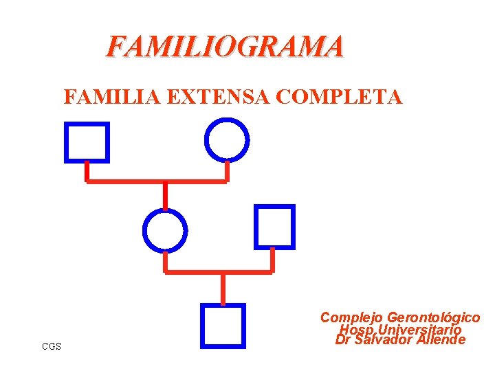 FAMILIOGRAMA FAMILIA EXTENSA COMPLETA CGS Complejo Gerontológico Hosp. Universitario Dr Salvador Allende 