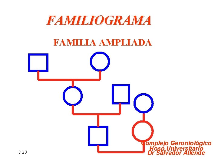 FAMILIOGRAMA FAMILIA AMPLIADA CGS Complejo Gerontológico Hosp. Universitario Dr Salvador Allende 