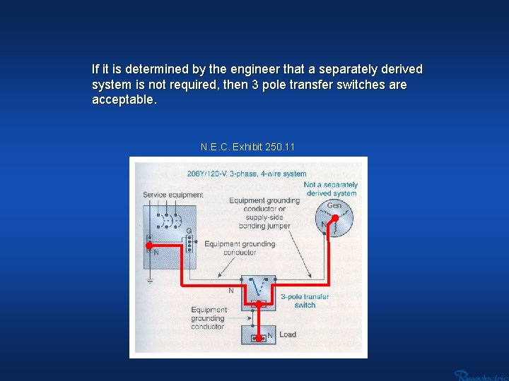 If it is determined by the engineer that a separately derived system is not