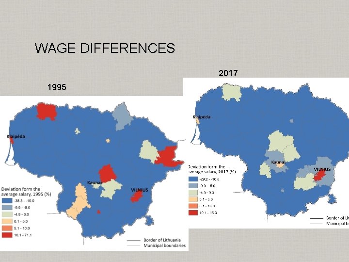 WAGE DIFFERENCES 2017 1995 