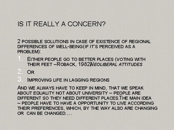IS IT REALLY A CONCERN? 2 POSSIBLE SOLUTIONS IN CASE OF EXISTENCE OF REGIONAL