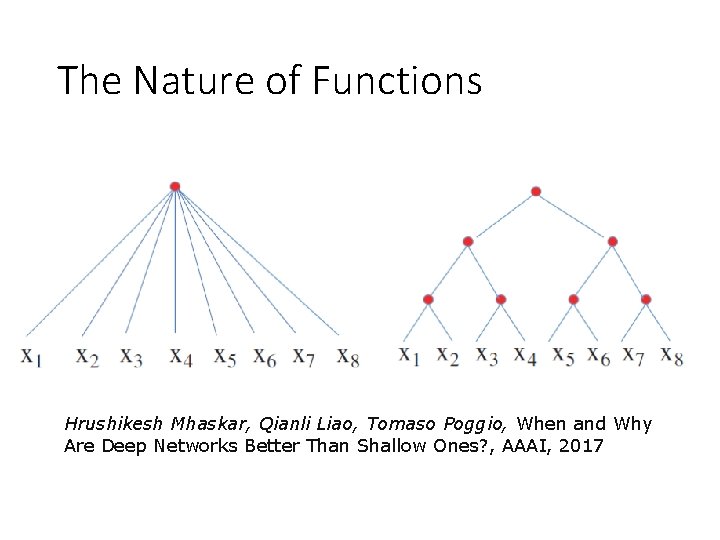 The Nature of Functions Hrushikesh Mhaskar, Qianli Liao, Tomaso Poggio, When and Why Are