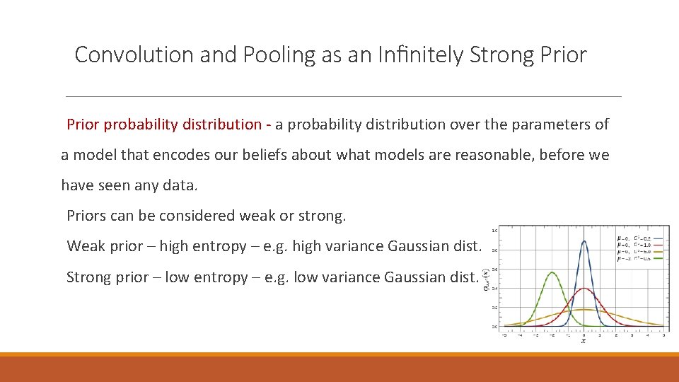 Convolution and Pooling as an Inﬁnitely Strong Prior probability distribution - a probability distribution