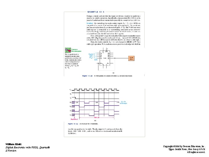 William Kleitz Digital Electronics with VHDL, Quartus® II Version Copyright © 2006 by Pearson